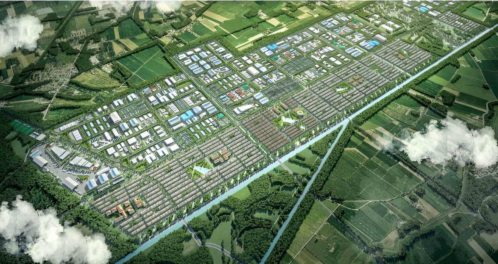 mô phỏng khu công nghiệp